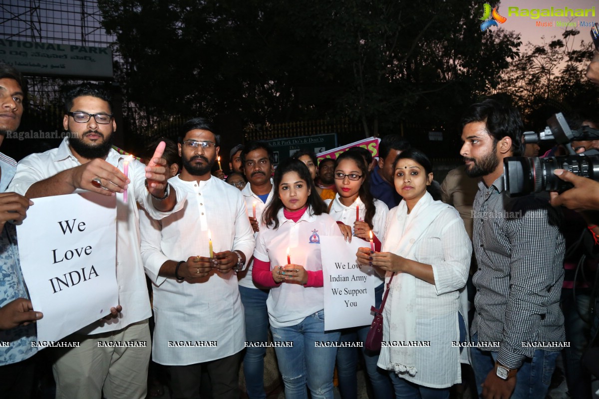 Maadhavi Latha Participates in Candlelight Tribute to Slain CRPF Personnel at KBR Park, Hyderabad
