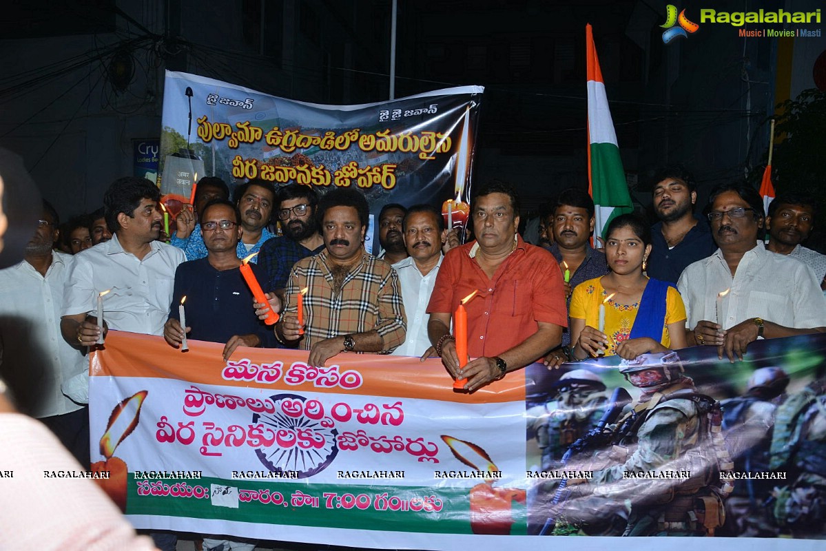 Manam Saitham Group Candlelight Rally to Pay Tribute to CRPF Soldiers