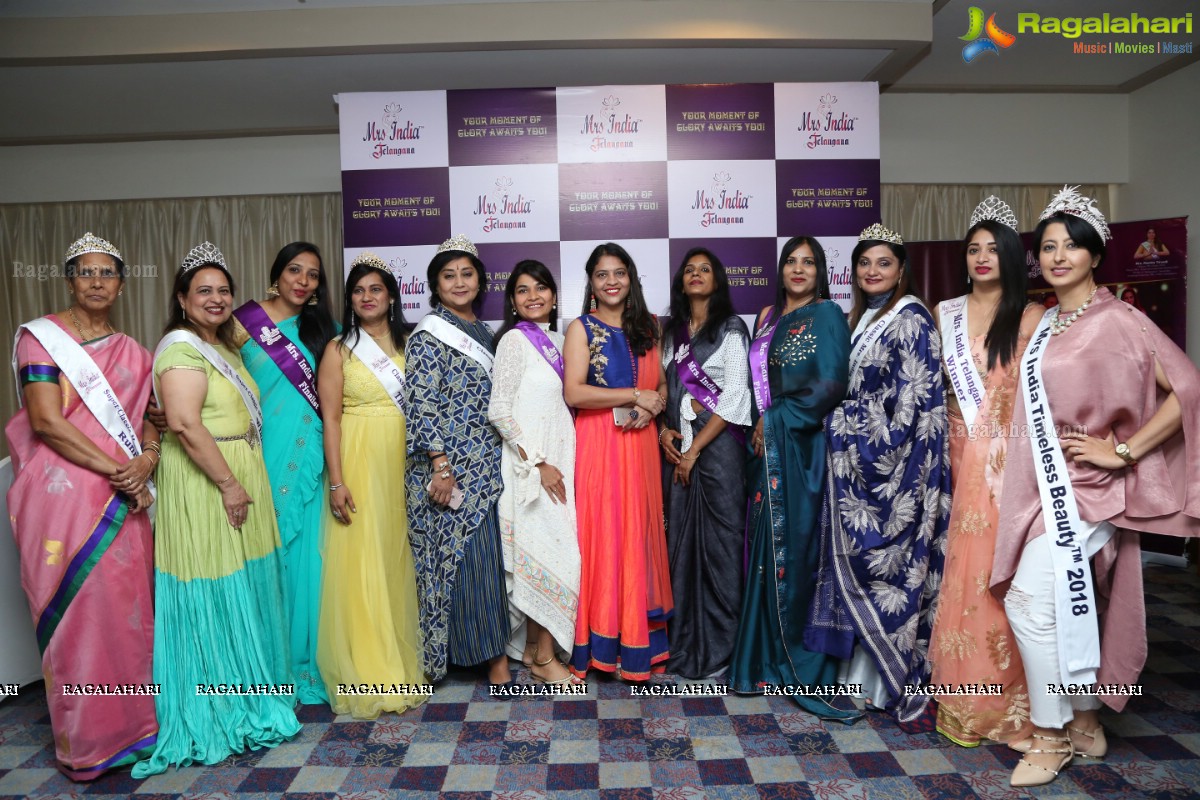 Mrs India Telangana Pre-Audition Press Meet at Turquoise Hall, Marriott 