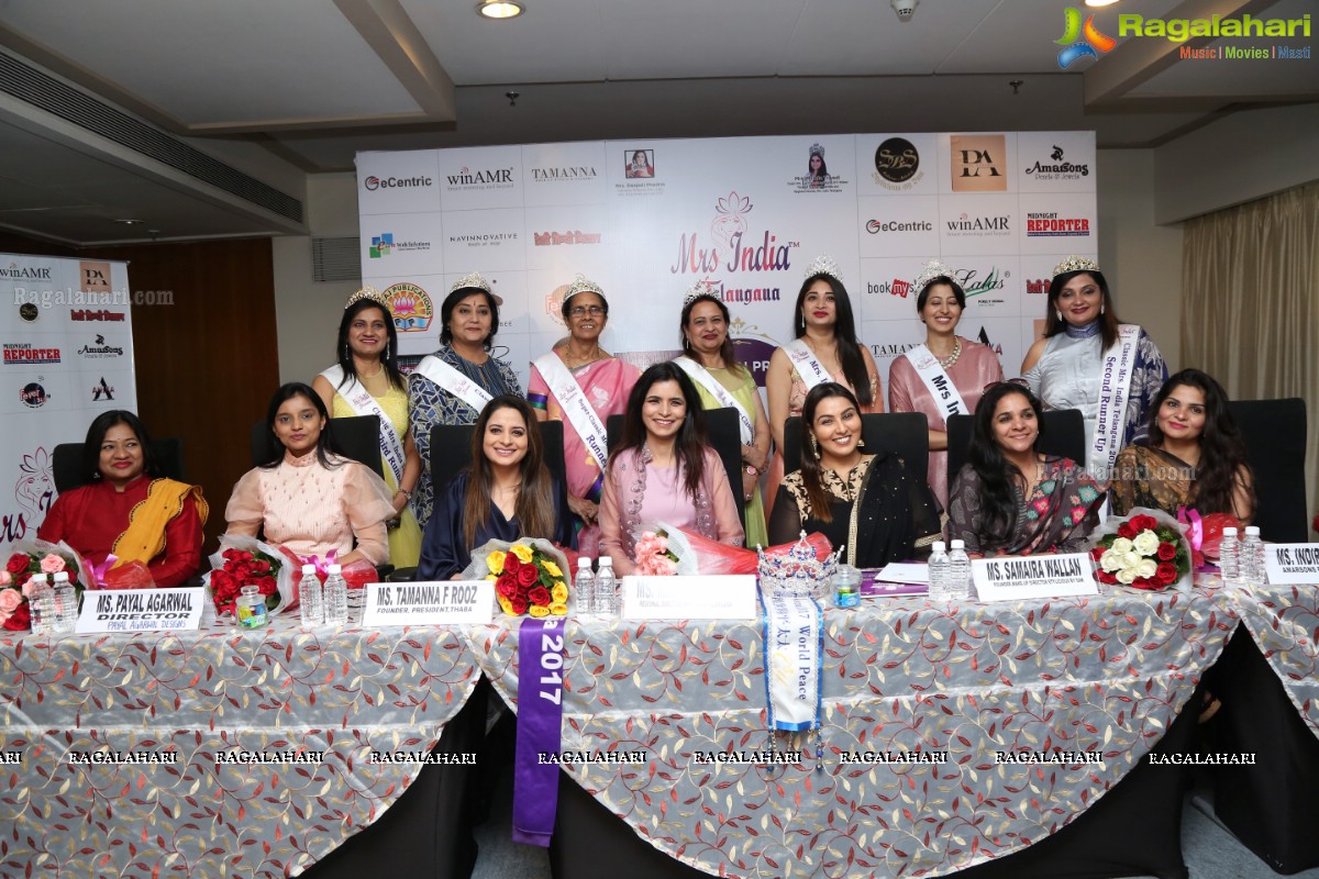 Mrs India Telangana Pre-Audition Press Meet at Turquoise Hall, Marriott 