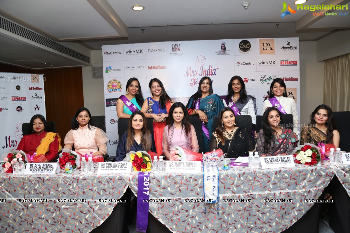 Mrs India Telangana Pre-Audition Press Meet at Turquoise Hall, Marriott 