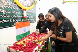 Sanjana Anne & Team Pay Candlelight Tribute To CRPF Soldiers