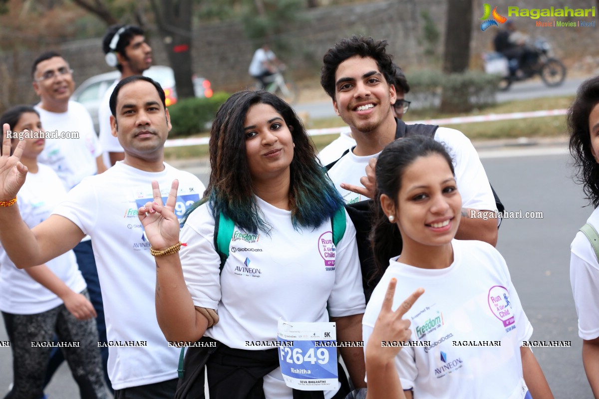 Run For Girl Child by Seva Bharathi at Gachibowli Stadium, Hyderabad