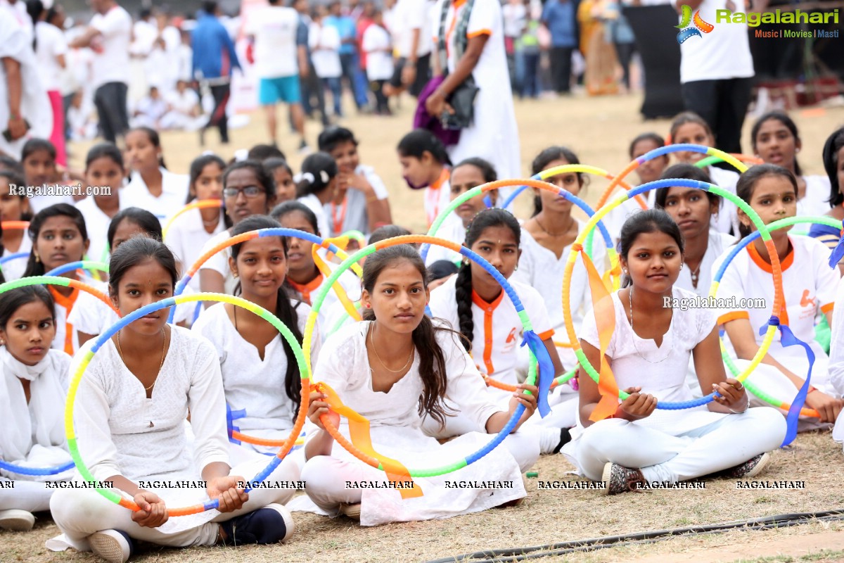 Run For Girl Child by Seva Bharathi at Gachibowli Stadium, Hyderabad