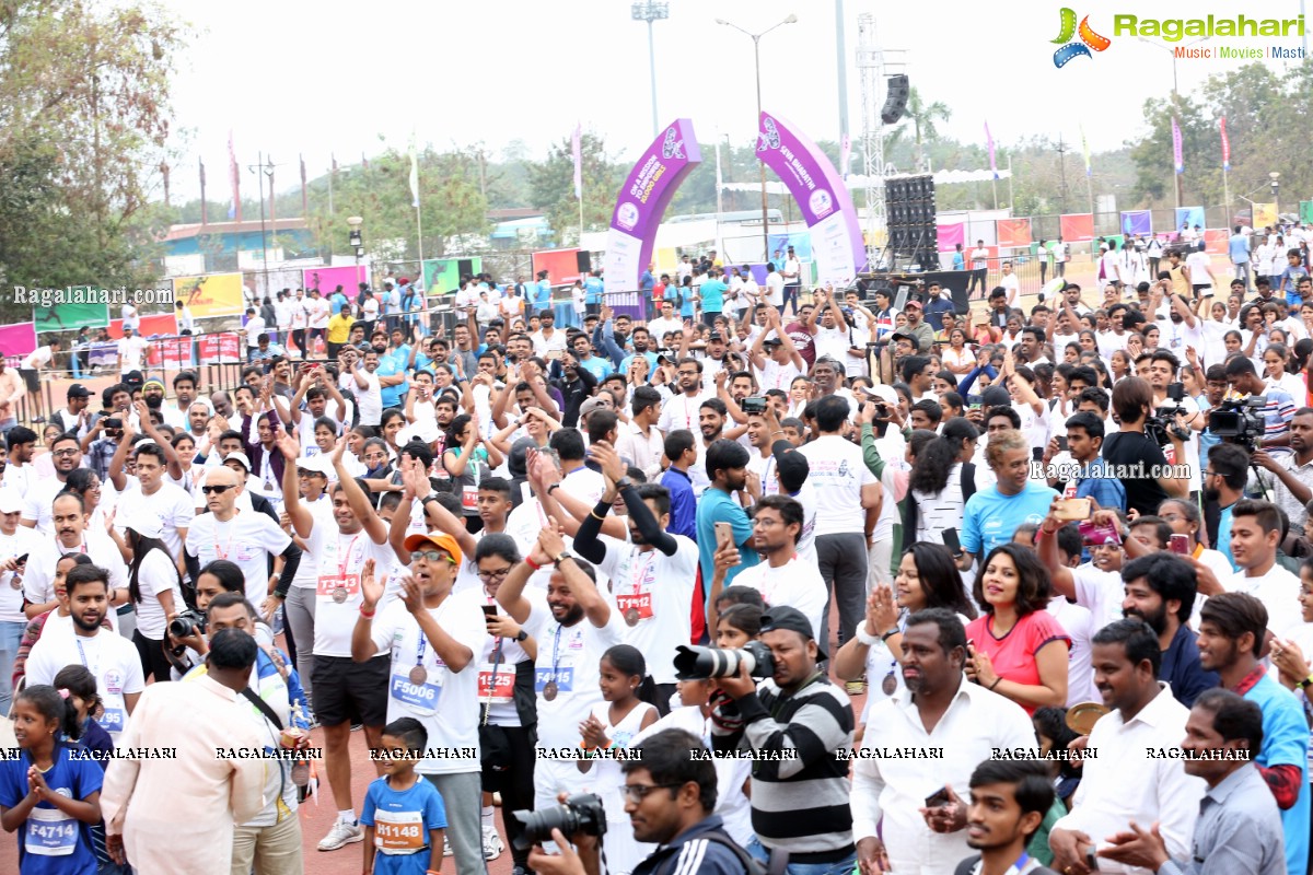 Run For Girl Child by Seva Bharathi at Gachibowli Stadium, Hyderabad