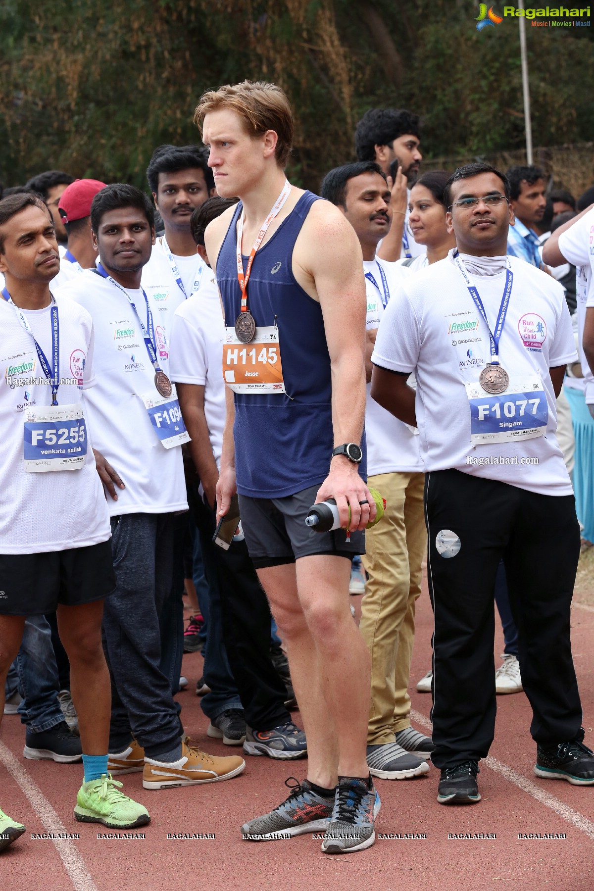 Run For Girl Child by Seva Bharathi at Gachibowli Stadium, Hyderabad