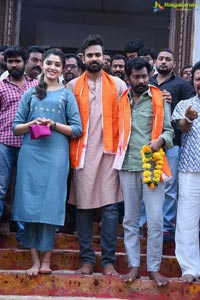 Uppena Movie Team at Annavaram Temple