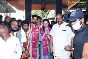 Uppena Movie Team at Annavaram Temple