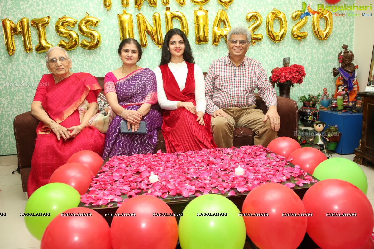 Femina Miss India World 2020 Manasa Varanasi Receives a Grand Welcome at Home