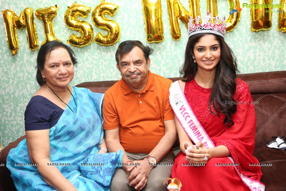 Femina Miss India World 2020 Manasa Varanasi Receives a Grand Welcome at Home