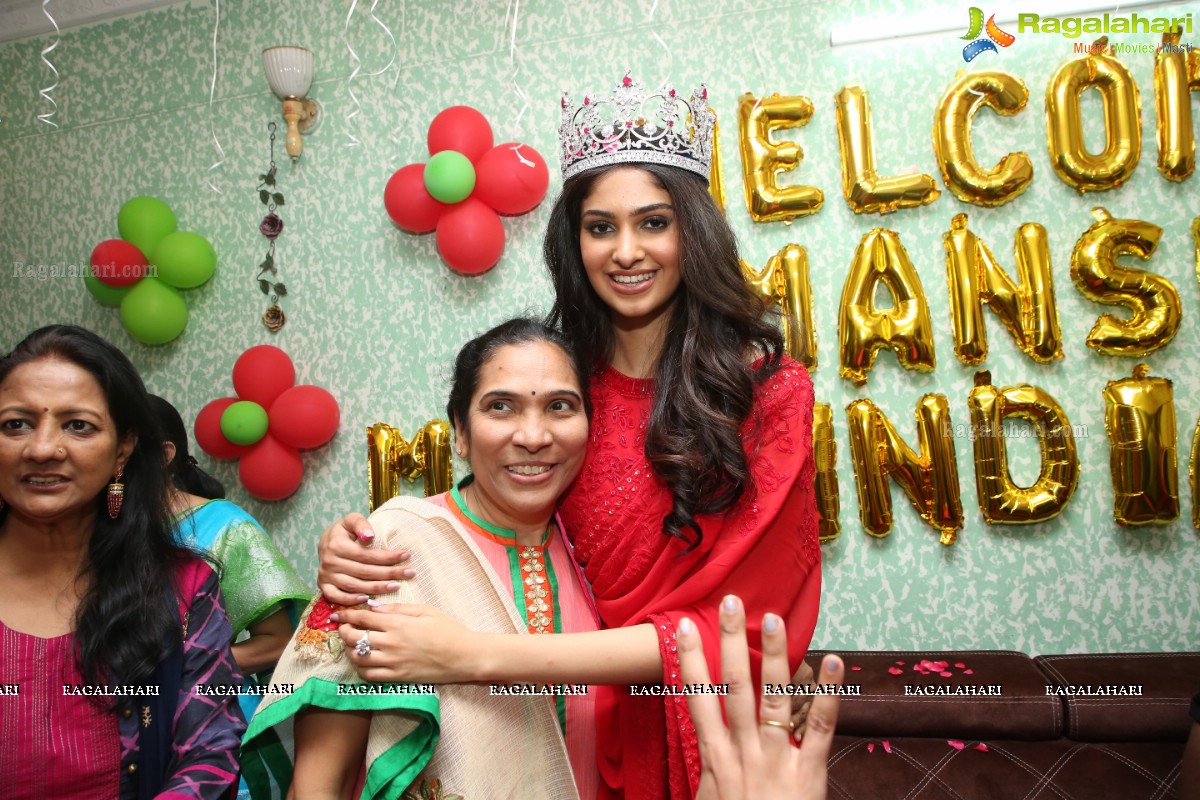 Femina Miss India World 2020 Manasa Varanasi Receives a Grand Welcome at Home