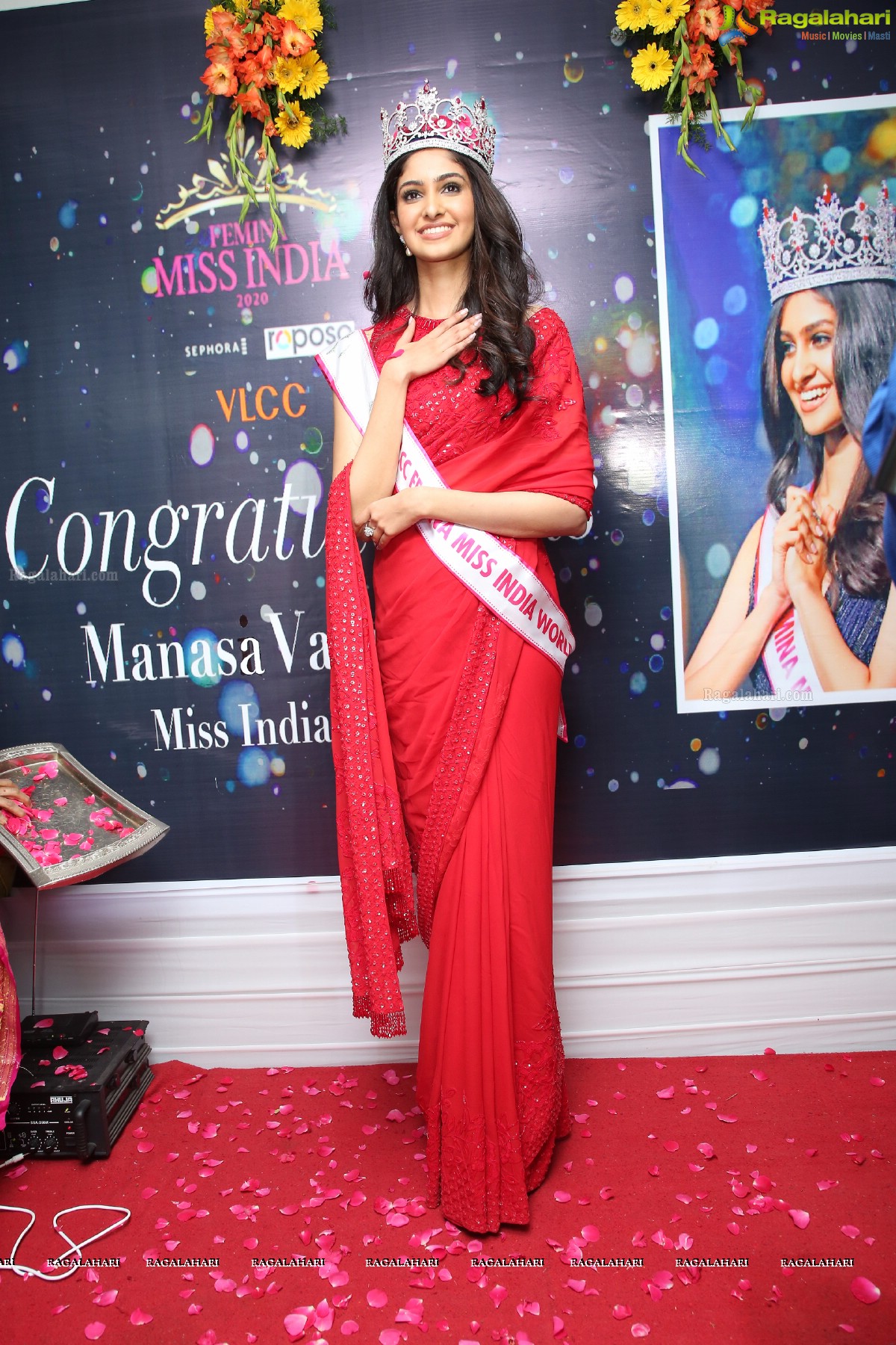 Femina Miss India World 2020 Manasa Varanasi Receives a Grand Welcome at Home