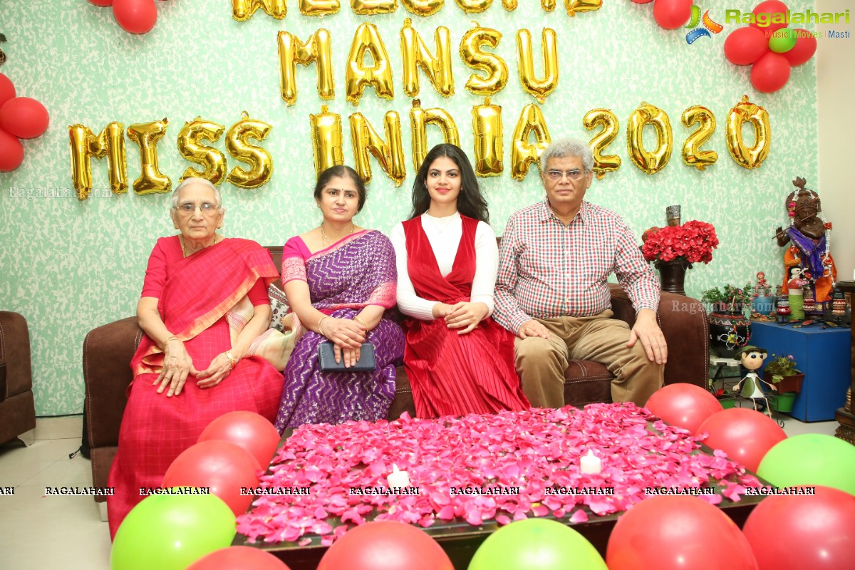 Femina Miss India World 2020 Manasa Varanasi Receives a Grand Welcome at Home