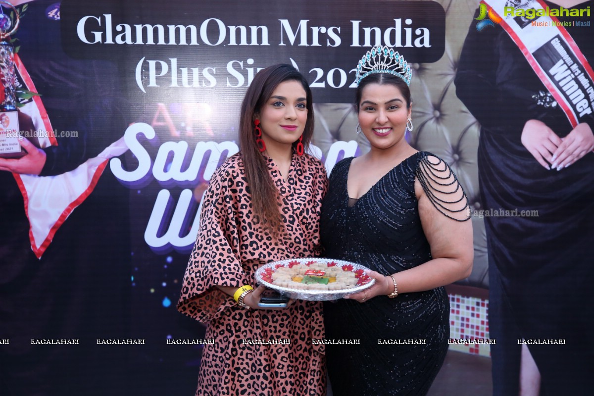 Samaira I Wallani Arranges Success Party On Winning GlammOnn Mrs.India 2021 Plus Size Title at Sundowner, Hyderabad