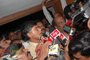 Rajinikanth, Chandrababu Naidu watched Shivaji Preview @ Prasad labs