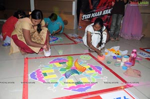 Big FM Rangoli Competion Atha-Kodalu at Prasadz Imax