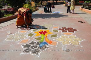 Radio Mirchi-Vodafone Rangoli Competition at Shilparamam