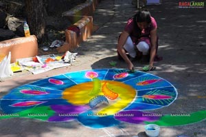 Radio Mirchi-Vodafone Rangoli Competition at Shilparamam