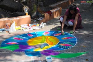 Radio Mirchi-Vodafone Rangoli Competition at Shilparamam