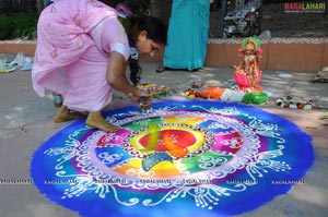 Radio Mirchi-Vodafone Rangoli Competition at Shilparamam