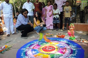 Radio Mirchi-Vodafone Rangoli Competition at Shilparamam