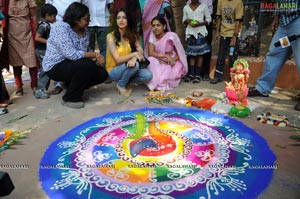 Radio Mirchi-Vodafone Rangoli Competition at Shilparamam