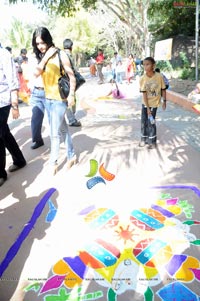 Radio Mirchi-Vodafone Rangoli Competition at Shilparamam