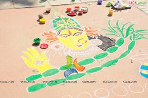 Radio Mirchi-Vodafone Rangoli Competition at Shilparamam