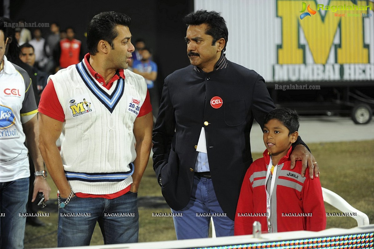 CCL 2 Chennai Rhinos Vs Mumbai Heroes Match - Day 1, Set 1