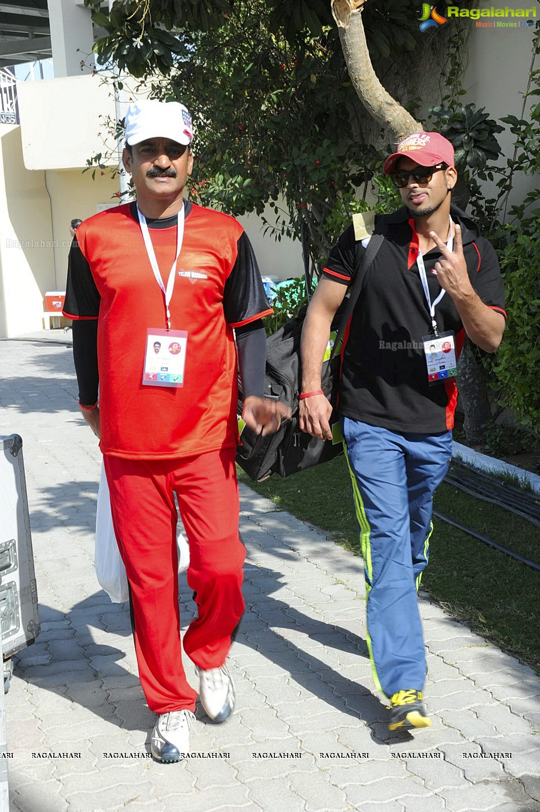 CCL 2 Telugu Warriors Team at Sharjah Cricket Stadium