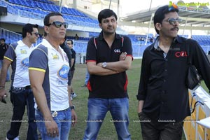 CCL 2 Telugu Warriors Team at Sharjah Cricket Stadium, United Arab Emirates