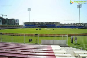 CCL 2 Telugu Warriors Team at Sharjah Cricket Stadium, United Arab Emirates