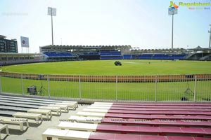 CCL 2 Telugu Warriors Team at Sharjah Cricket Stadium, United Arab Emirates