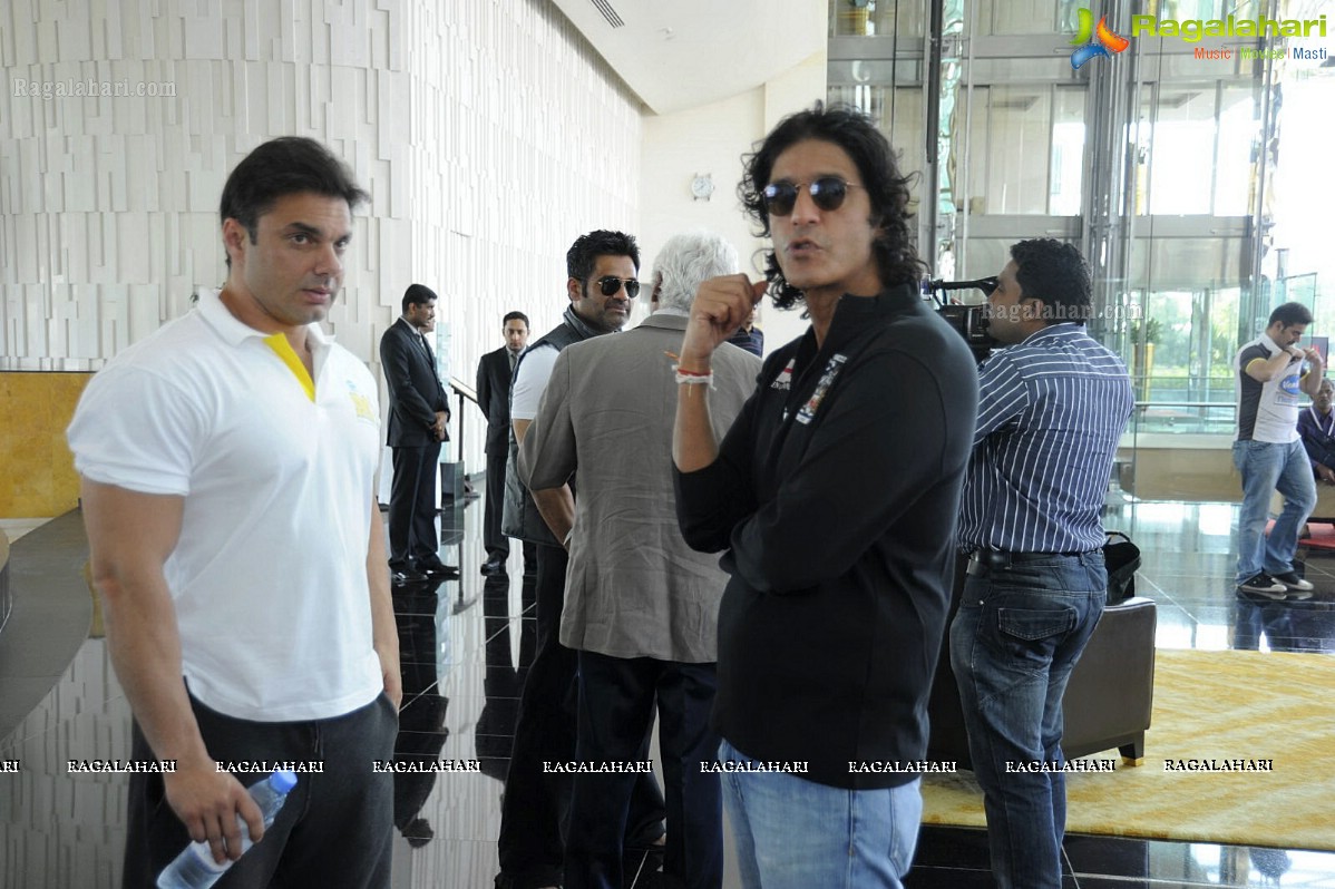 CCL 2 Telugu Warriors Team at Sharjah Cricket Stadium (Set 2)