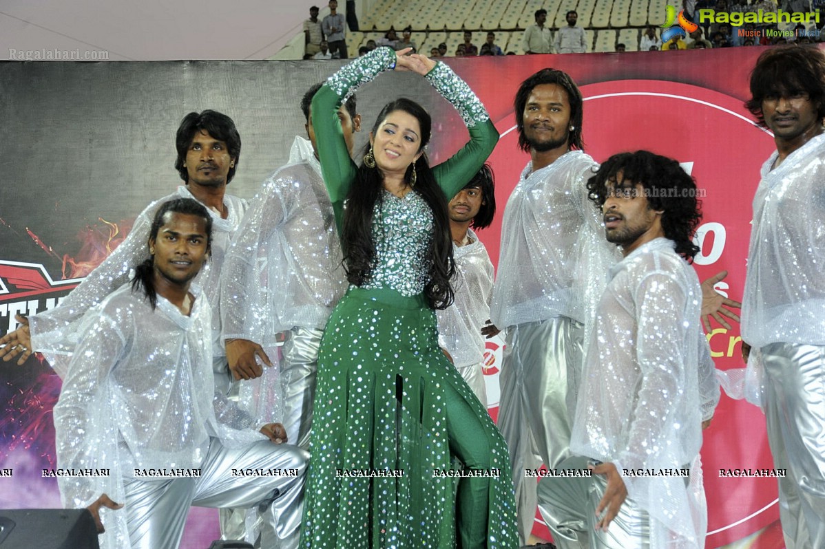 Charmi's Stage Performance at CCL 2012 - Photo Gallery