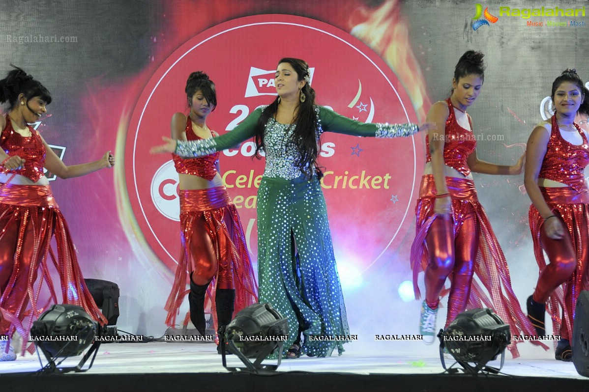 Charmi's Stage Performance at CCL 2012 - Photo Gallery