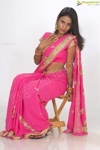 Indian Model Deepika in Pink Saree - Exclusive Ragalahari Photo Session ...