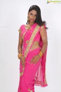 Indian Model Deepika in Pink Saree - Exclusive Ragalahari Photo Session ...