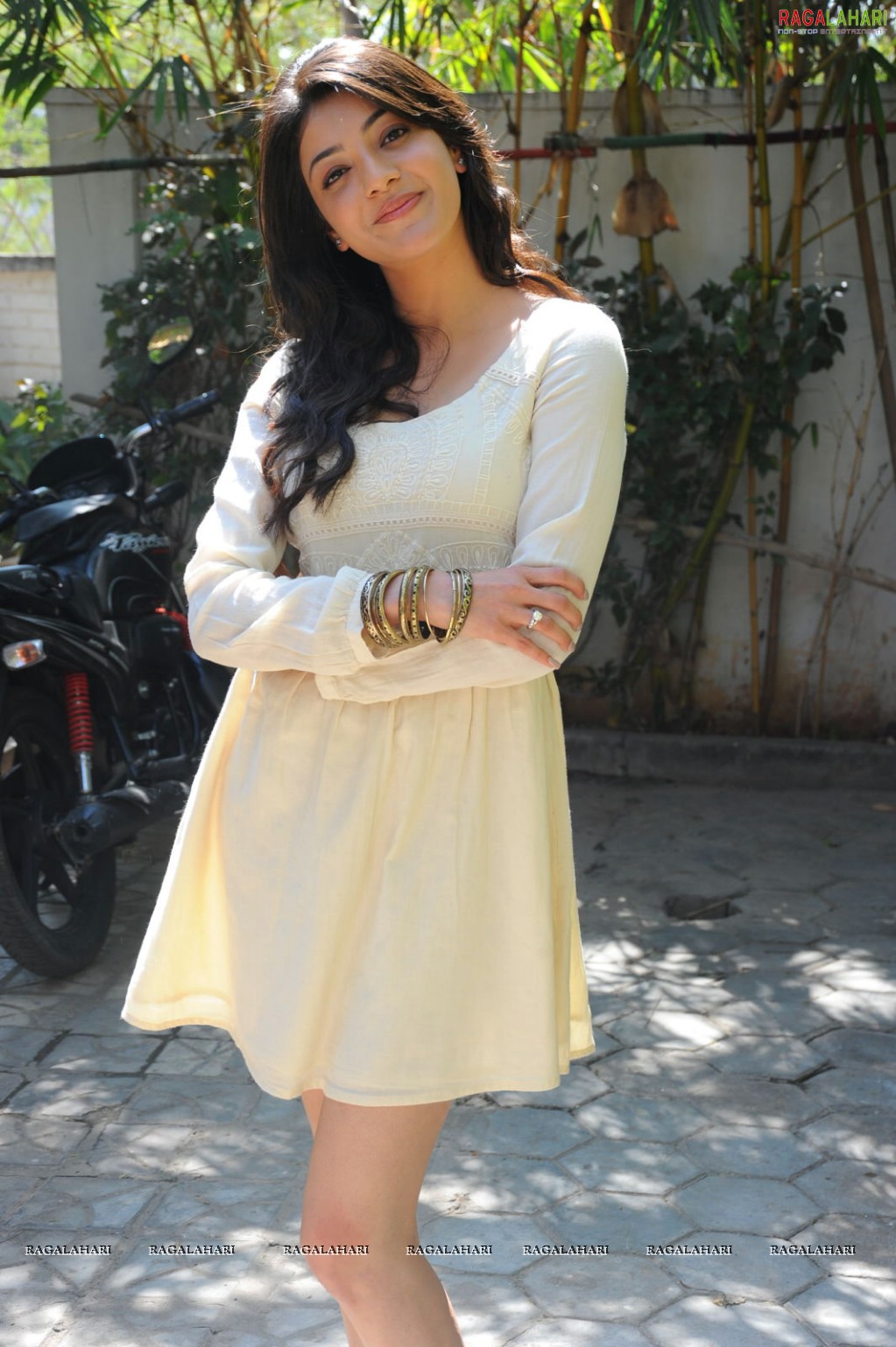 Kajal Aggarwal in White Frock HD Gallery, Images