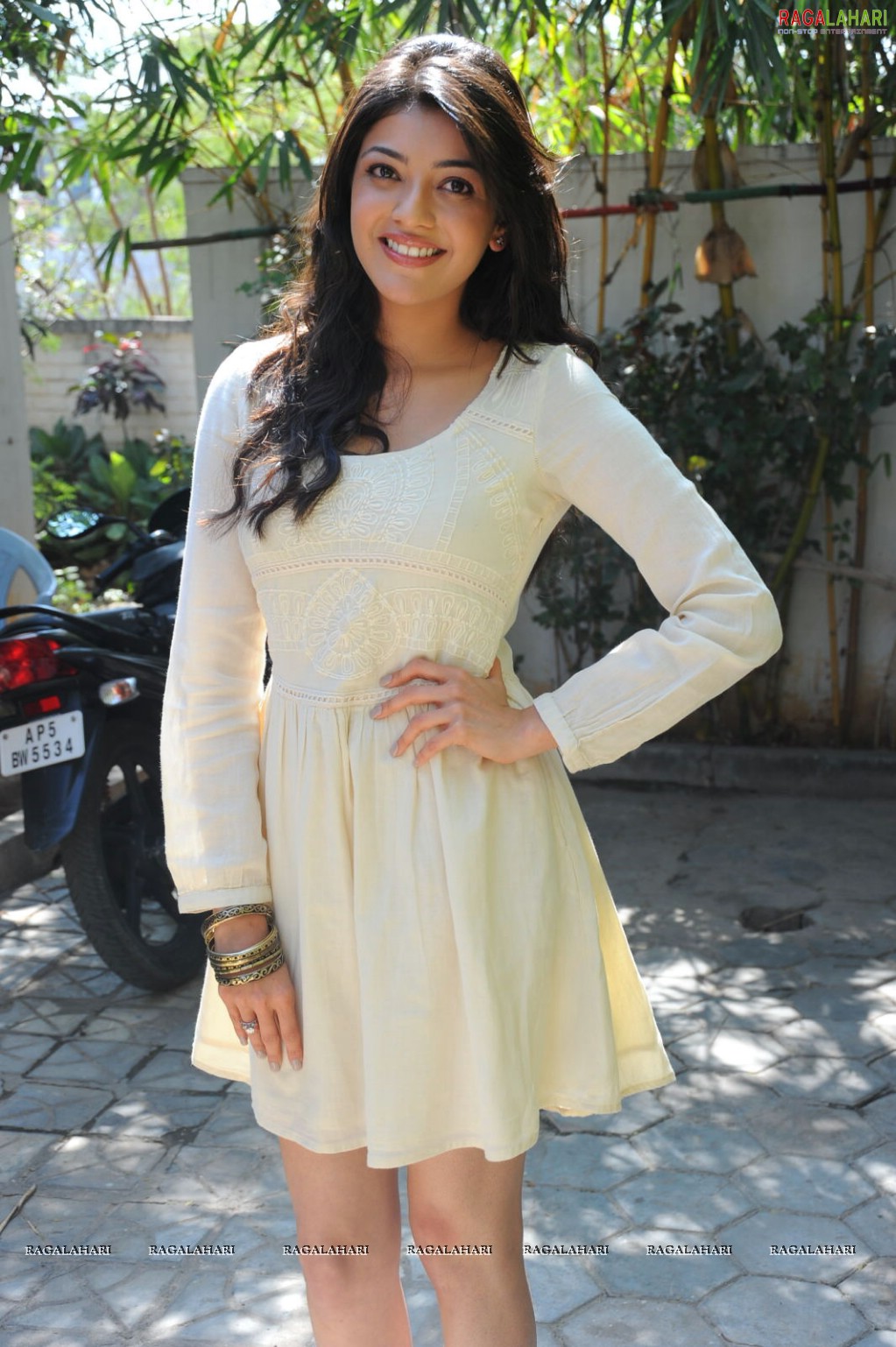 Kajal Aggarwal in White Frock HD Gallery, Images