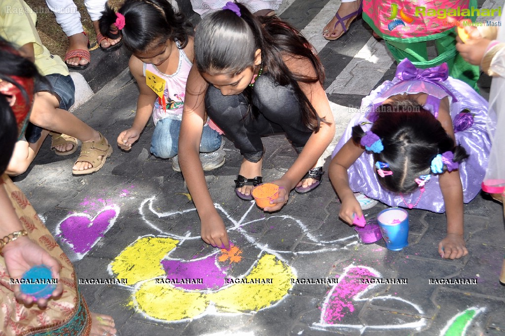 Kite Flying Festival 2013 at Oakridge Play School, Hyderabad