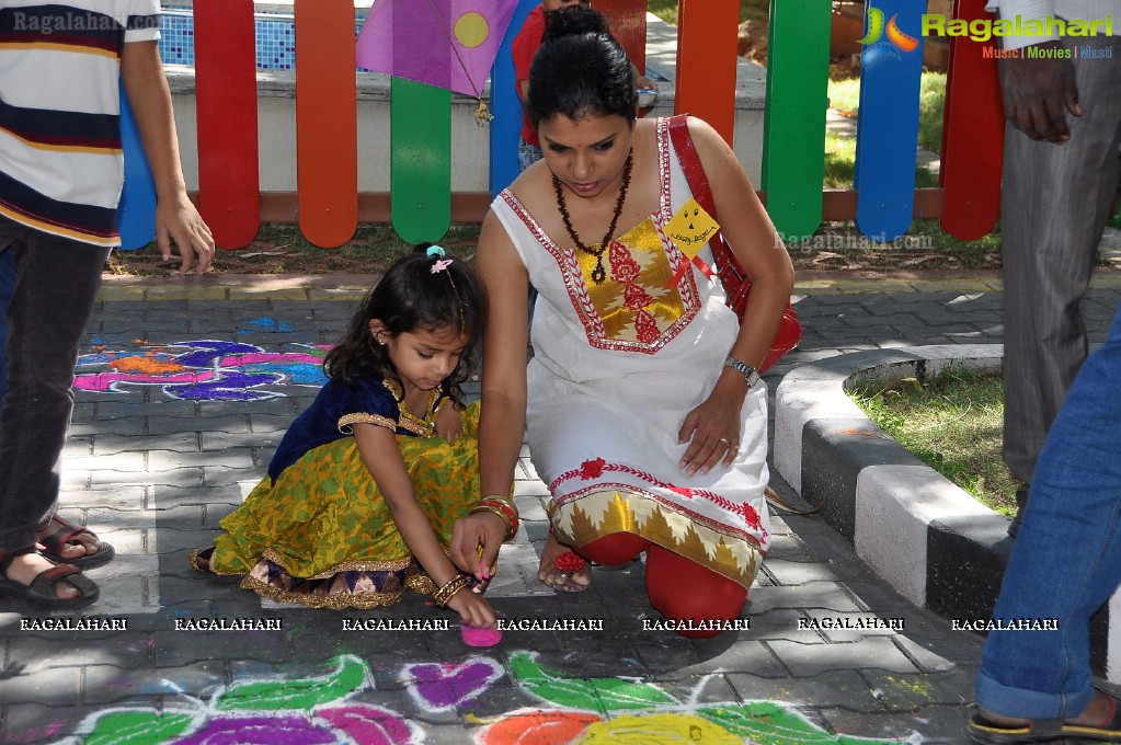 Kite Flying Festival 2013 at Oakridge Play School, Hyderabad