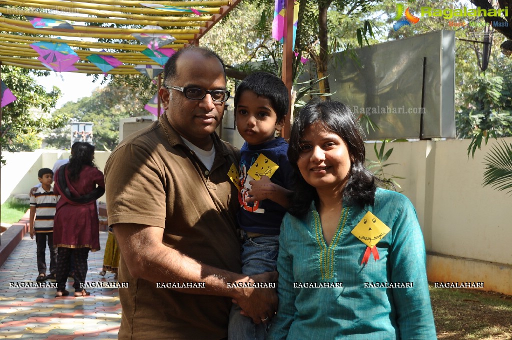 Kite Flying Festival 2013 at Oakridge Play School, Hyderabad