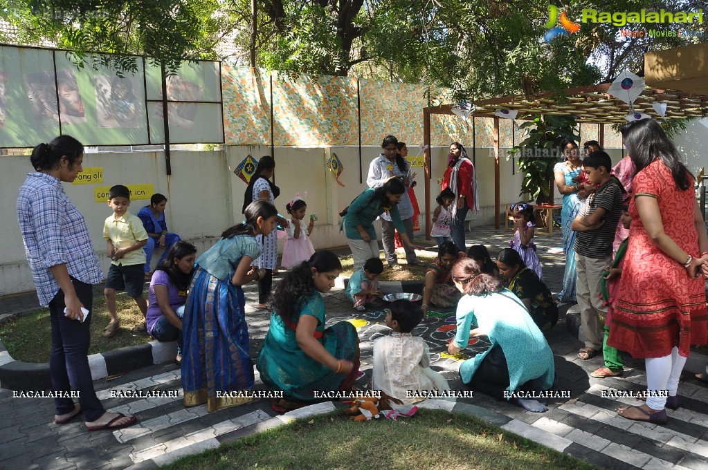 Kite Flying Festival 2013 at Oakridge Play School, Hyderabad