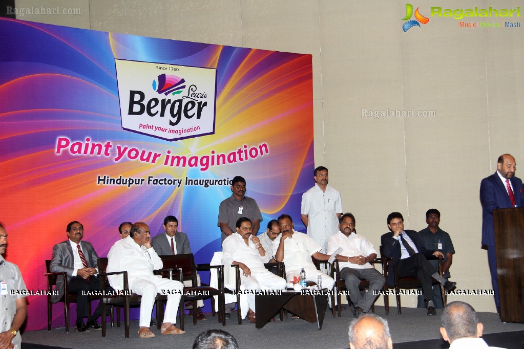 CM Kiran Kumar Reddy Inaugurates Berger Paints New Facility in Hindupur