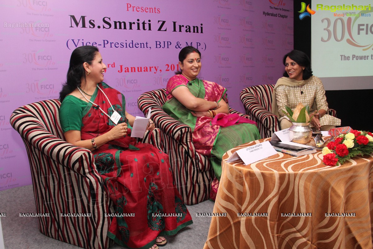 Smriti Z Irani interacts with FLO Members, Hyderabad