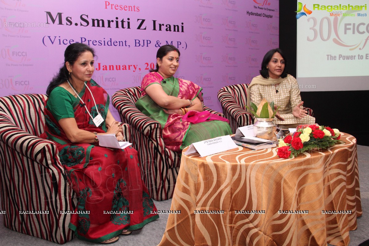 Smriti Z Irani interacts with FLO Members, Hyderabad