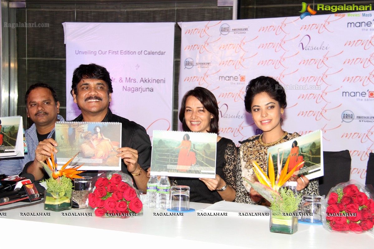 Monk 1st Edition Calendar Launch by Nagarjuna and Amala