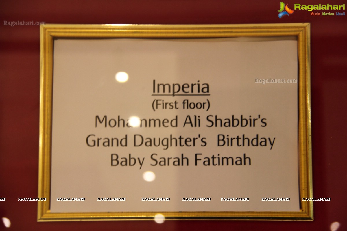 Shabbir Ali's Granddaughter Sarah Fatimah Birthday Party 2014 at Taj Vivanta