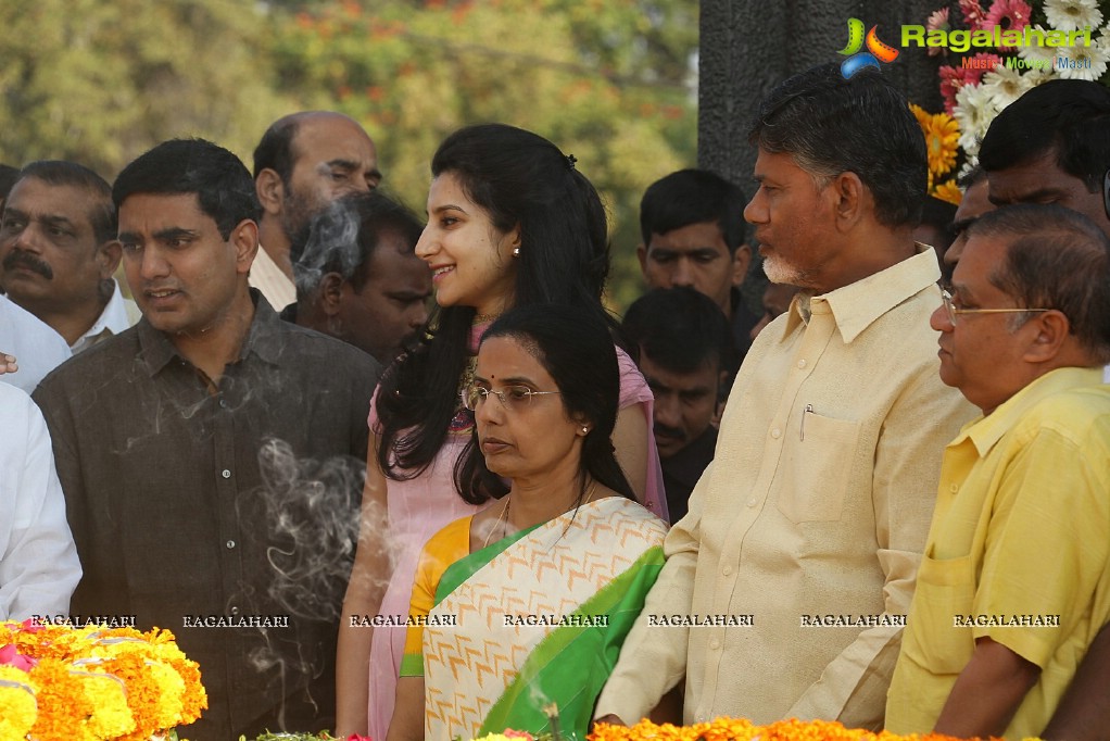 Nara Chandrababu Naidu Family at NTR Ghat